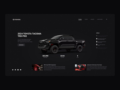 Tacoma Landing Page branding figma landing page ui