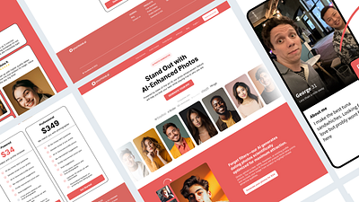 Dating Landing page design clean landing page dating website datingapp design figma landing landing page ui ui project user inerface ux website