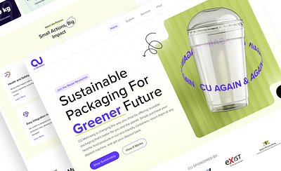 Website UI UX for a packaging startup green website landing page purple website startup ui design website design