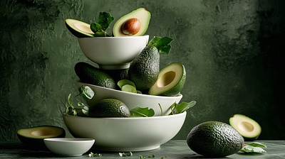 Food Games: GREEN. apple avocado creaive design food food photo graphic design green ideas keyvisual midjourney pears