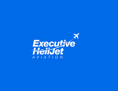 Executive Heliject — Logo airplane airport aviation blue branding logo plane sky swoosh