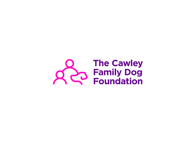 The Cawley Family Dog — Logo branding charity dog family logo non profit pink purple woman