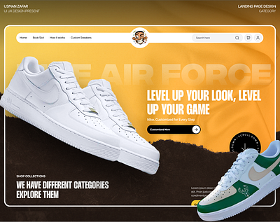 Sneaker Website Design branding design figma graphic design illustration landingpage mobile photoshop shoes sneaker landing page u ui ui ux ux webdesign