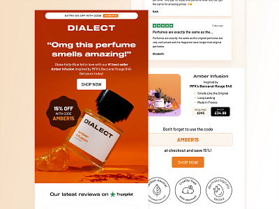 DIALECT Newsletter design email email design email marketing email marketing expert email specialist klaviyo newsletter newsletter design perfume brand perfume brand email