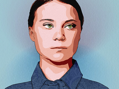 Greta Thunberg design digital illustration graphic design illustration portrait vector vectorart