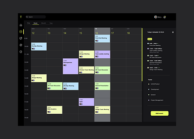 Calendar UI calendar concept ui ui design web