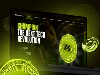 TechRevolution Hub 💻🌐 2024 design blockhain design branding crypto crypto design hub design mockup token design ui web3 web3 design