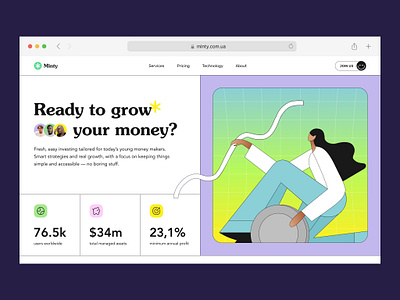 Web UI — Investment App branding clean design graphic design illustration minimal typography ui