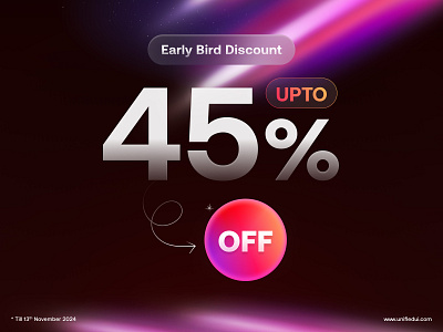 Early Bird Special Deal – UPTO 45% OFF black friday components cyber monday design design system discount discounts early bird figma offer template ui ui kits unified ui unifiedui website