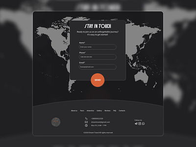 LANDING FOR DREAM TRAVEL / UI/UX branding design graphic design illustration logo tour tourism travel ui ux web