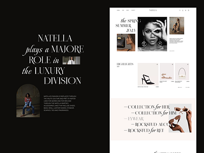 E-commerce: Natella | Home Page concept design e commerce landing online store ui ux website