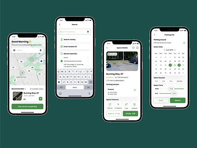 Parking Mobile App design parking ui