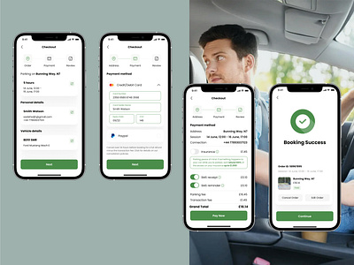 Parking Mobile App design parking ui