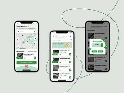 Parking Mobile App design parking ui