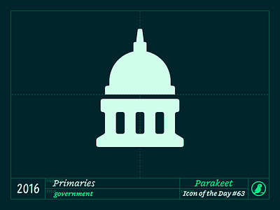 Icon of the Day #63 building capitol classical design government icon icons ios neoclassic parakeet political politics ui vector