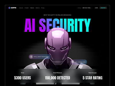 Smart Security with AlertifyAI – Stay Protected Online accessible online protection ai powered security alertifyai design clean ui cybersecurity design digital protection digital safety ux intuitive security app modern security ui online threat monitoring proactive threat detection real time alert system simple security insights ui design ui designer user centered security design user protection interface ux designer web design website designer