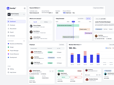 BordUp || HR Dashboard design app branding dashboard design design graphic design illustration mobile app saas ui uiux web design