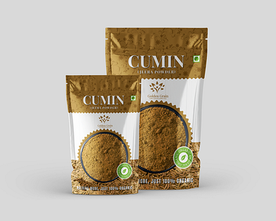 Cumin powder doypack design branding business creative design graphic design graphic designer indian label design modern monocarton packaging packaging design packaging designer pouch packaging product packaging trendy