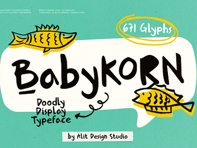 Baby Korn Typeface design font fonts letteing typeface