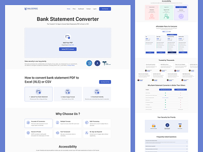 Bank Statement Converter bankstatementconverter cleandesign dashboarddesign dataconversion designinspiration dribbble financetool financialmanagement fintechdesign pdftoexcel productivitytool uidesign uxdesign webapp