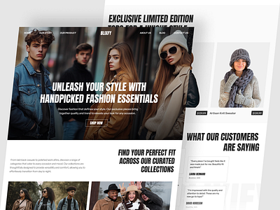 Blixify - Ecommerce Landing Page accessories app brand branding design ecommerce fashion landing page mobile ppopular trending ui ui design ux website website design