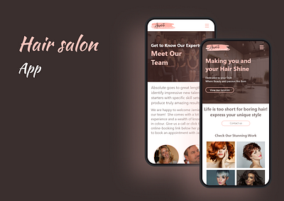 Hair salon app app hair salon logo store web design