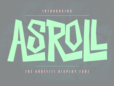 Asroll Graffiti Display Font branding font fonts graphic design logo nostalgic