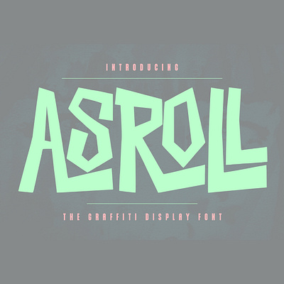 Asroll Graffiti Display Font branding font fonts graphic design logo nostalgic