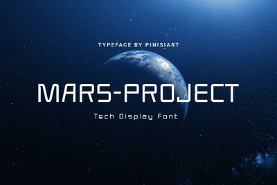 Mars Project – Techno Display Font branding children design display font font futuristic gaming illustration poster scifi youtube