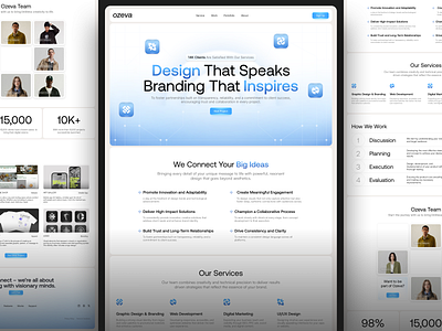 Ozeva - Agency Landing Page agency agency landing page clean clean design corporate website creative digital agency emura studio graphic design landing page landing page design minimalis design portfolio portfolio agency saas saas landing page ui design uiux web design website