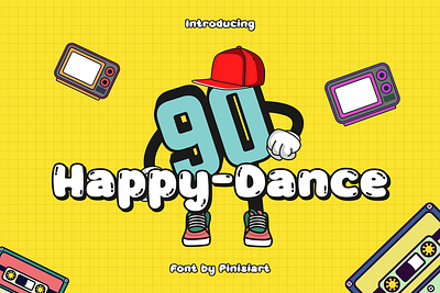 Happy Dance – Bubble Pop Art Display Font branding children design display font font fun funny gaming kids movie poster youtube