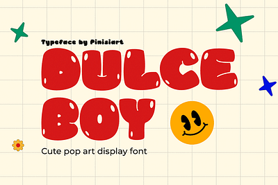 Dulce Boy – Bubble Cute Pop Art Display Font branding bubble children design display font font funny gaming kids poster youtube