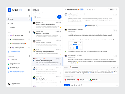 Zentalk - Communication Dashboard chatting chatting dashboard communication dashboard design meeting dashboard message message dashboard minimalist product design room chat team collaboration ui ux video call website