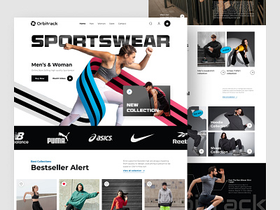 🚀 Orbitrack – E-Commerce UI Exploration calfin danang catalog clean clothes clothing design ecoomerce fashion landing page modern design online shop shopify spark pixel sport sportfashion sportwear ui uiux ux webdesign