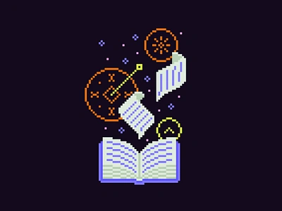 Inktober 2024 - Spellbook 8 bit dark dark fantasy fantasy grimoire halloween illustration inktober magic occult pixel pixel art pixelated retro video game spellbook spooky witch witchy