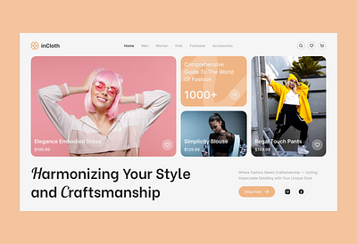 Fashion Hero Section app design design figma home screen ui uiux