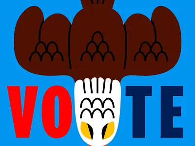 Vote! eagle elections illustration ilustración jhonny núñez politics usa vote