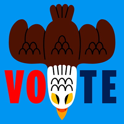 Vote! eagle elections illustration ilustración jhonny núñez politics usa vote