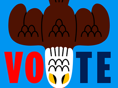 Vote! eagle elections illustration ilustración jhonny núñez politics usa vote