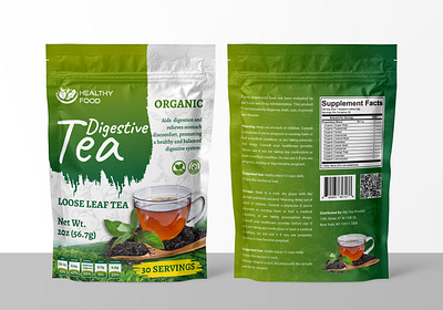 Tea Pouch Design branding cbd oil design illustration label design labeldesign packaging design pouch pouchdesign premium design supplement tea teabag teadesign teapouch ui