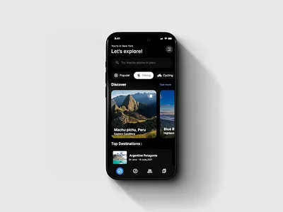 Travel -Mobile App design explore figma travel trip ui ux visual design