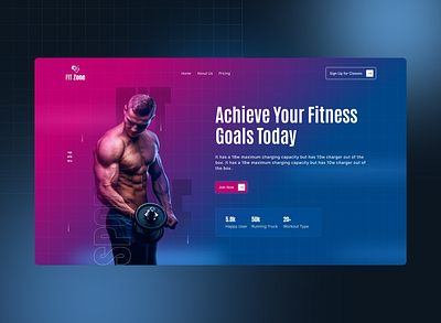 High-Impact Gym Fitness Landing Page Website Design fitness gyme website design landing page design