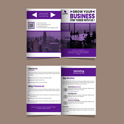 Business Bifold Brochure Design branding company design graphic design