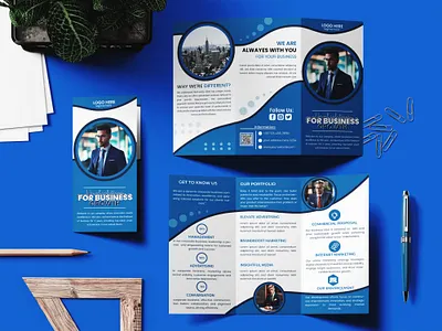 Trifold professional business Brochure Design brochure designeveryday trifold