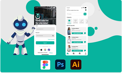 Health mobile app design docterappointment figma design healthmobileapp healthui ui ui design user experience user interface