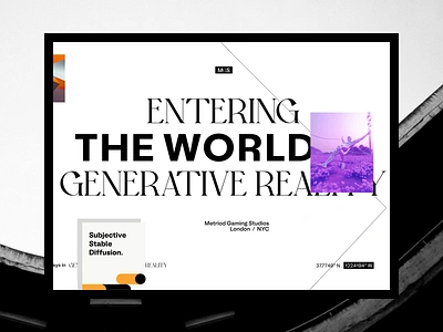 generative reality | gaming webpage exploration design motiongraphics ui uiux userexperience userinterfacedesign webdesign