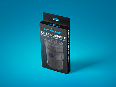 Knee Support Packaging Design blue and black packaging box design brand identity branding creative packaging design design inspiration elegant design graphic design illustration knee support knee support packaging modern packaging packaging community packaging design product design