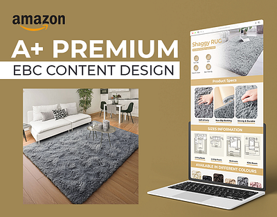 Amazon A+ Premium EBC Content Design For Shaggy Rug a content amazon amazon a amazon a content amazon ebc content amazon infographics amazon listing amazon listing images design ebc design enhanced brand content graphic design infographics listing images product infographics