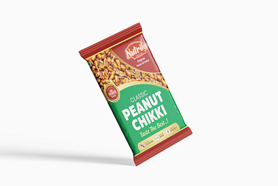 Peanut Chikki (Gajak) Pouch Design box design brand design branding gajak pouch design indian snacks lanel design logo design mockup mockup design peanut chikki peanut chikki pouch design pouch design product design