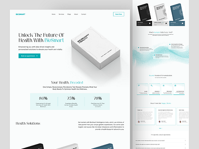 Biosmart ai doctor gut gut health gut health web design health health tech health tech uiux health tech website healthy hospital web design landing page lifestyle medicine product design ui uiux web ui web uiux web ux